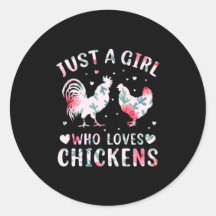 Chicken Art Girl die van kippen houdt