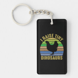 Chicken Art I Raise Tiny Dinosaurs Sleutelhanger