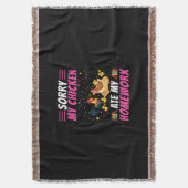 Chicken Art My Chicken Ate My Homework Deken (Voorkant Verticaal)