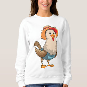 Chicken as Farmer with Hat Trui