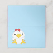 Chicken Baby shower Blue Boy (Buitenkant ongevouwen)