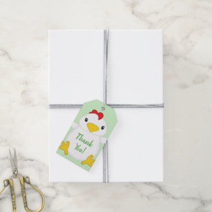 Chicken Baby shower Boerderij Cadeaulabel