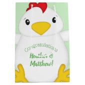 Chicken Baby shower Boerderij Medium Cadeauzakje (Achterkant)