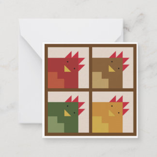 Chicken Barn Quilt Notecards Notitiekaartje