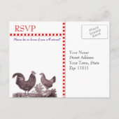  Chicken BBQ RSVP Response Kaart (Achterkant)