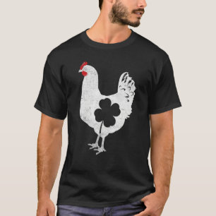 Chicken Bird Hen Shamrock St Patrick's Day Saint P T-shirt