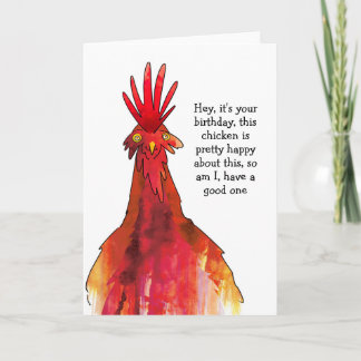 Chicken Birthday Kaart