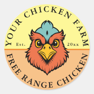 Chicken Boerderij Custom Label Sticker