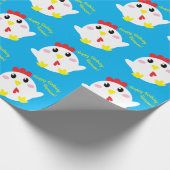 Chicken Boerderij verjaardagsfeestje Kinder Cadeaupapier (Hoek)