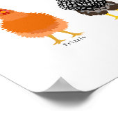 chicken breeds chart poster (Hoek)