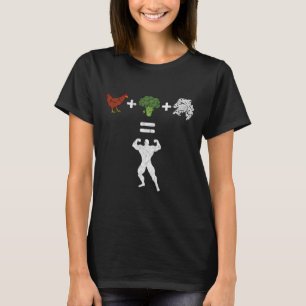 Chicken Broccoli Rice Bodybuilding Diet Funny Spor T-shirt
