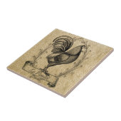 Chicken Burlap Tegeltje (Zijkant)
