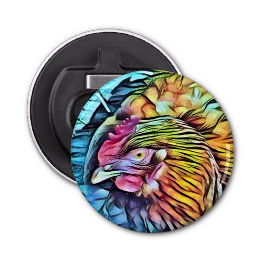 CHICKEN BUTTON FLESOPENER (Voorkant)