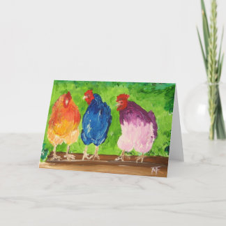 chicken chat wenskaart kaart