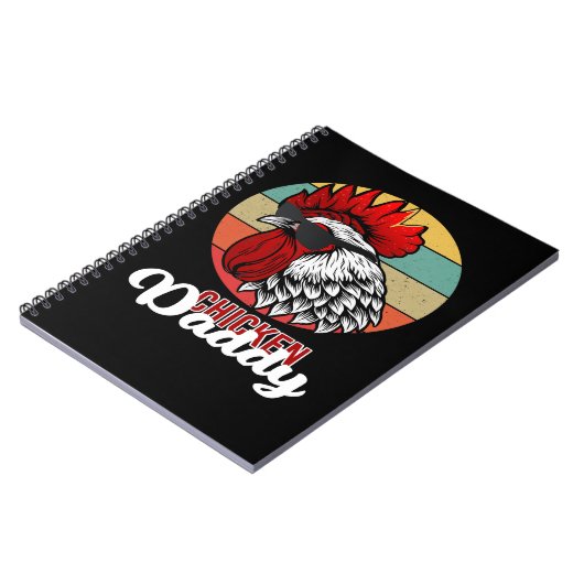 Chicken Chick Mannen  Chicken Dad Retro Far Notitieboek (Linkerzijde)