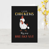 Chicken Chickens Gezegde Funny Kaart (Gele Bloem)