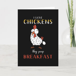 Chicken Chickens Gezegde Funny Kaart