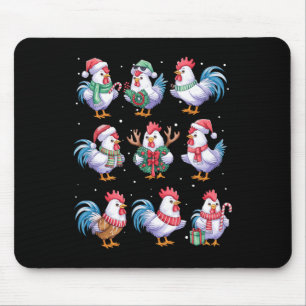 Chicken Christmas Lights Funny Chickens Liefhebber Muismat