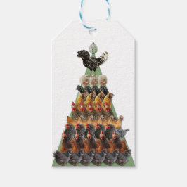 Chicken Christmas Tree Gift Label Cadeaulabel
