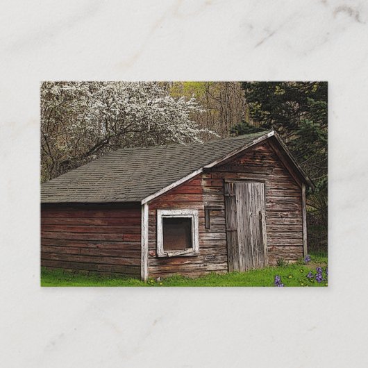 Chicken Coop in Spring ATC Visitekaartje (Voorkant)