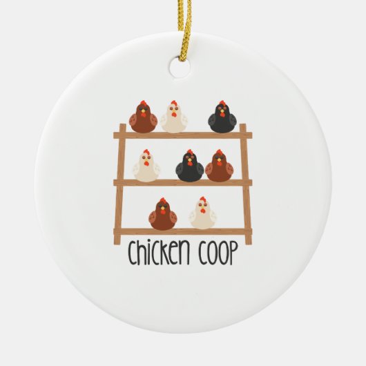 Chicken Coop Keramisch Ornament (Voorkant)