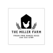 Chicken Coop Logo Custom Family Boerderij Egg Rubberstempel (Afrduk)