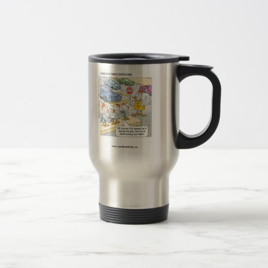 Chicken Crossing Road drôle Voyage Mug (Droit)