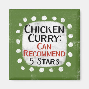 Chicken Curry Review 5 sterren Koelkastmagneet Magneet