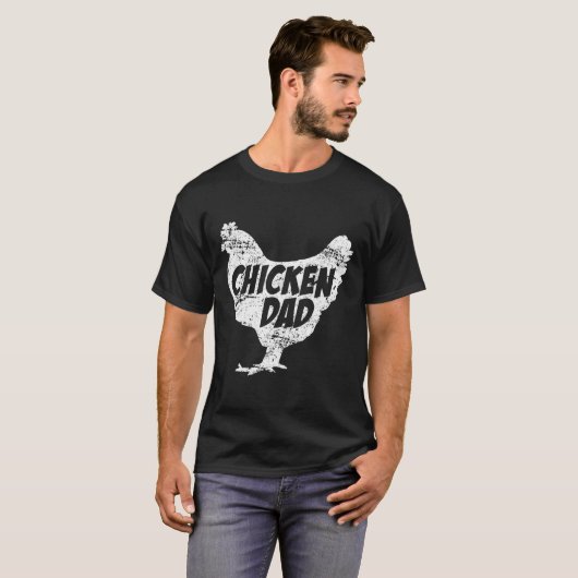 Chicken Dad T-Shirt - Funny Boerderij Farmer T-shi (Voorkant volledig)