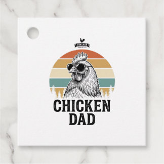 Chicken Dad Vintage Sunset Funny Chicken Lover Shi Bedankjes Labels