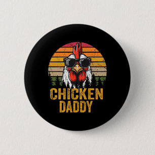 Chicken Daddy Haan Voor Pap Boer Vader Ronde Button 5,7 Cm