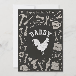 Chicken Daddy Happy Fathers Day Gift Kaarten