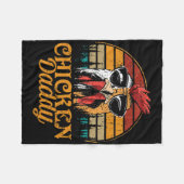 Chicken Daddy  Poultry Farmer Funny Fathers Fleece Deken (Voorkant (Horizontaal))