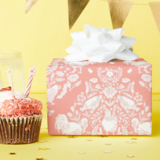 Chicken Damask Cadeaupapier