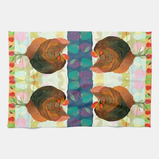 Chicken Dance Cuisine Serviette de thé (Horizontal)