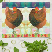 Chicken Dance Kitchen Tea Towel Theedoek (Gevouwen)