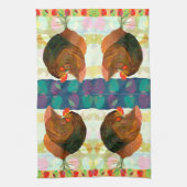 Chicken Dance Kitchen Tea Towel Theedoek (Verticaal)