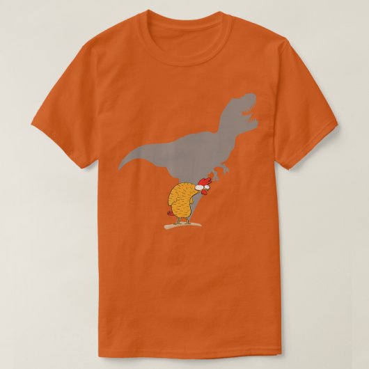 Chicken Dinosaur Shadow Funny Hen TRex Poultry Di T-shirt (Design voorkant)