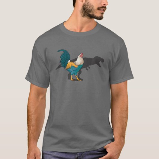 Chicken Dinosaur Shadow T Rex Hen Lover Cute Chick T-shirt (Voorkant)
