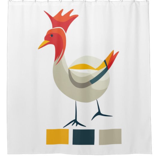 Chicken Douchegordijn (Voorkant)