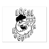 Chicken Egg Dealer Funny Rubber Stamp Rubberstempel (Afrduk)