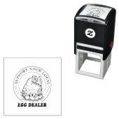 Chicken Egg Dealer Funny Rubber Stamp Zelfinktende Stempel (In situ)