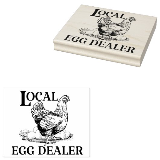 Chicken Egg Dealer Funny Rubberstempel (Gestempeld)
