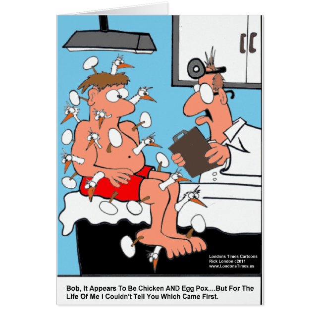 Chicken & Egg Pox Funny Medical Gifts & Kaarten (Voorkant)