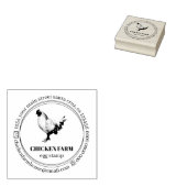 Chicken Egg Rustic Farmhouse Rubberstempel (Gestempeld)
