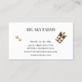 Chicken Eggs Boerderij Waterverf Visitekaartje (Achterkant)