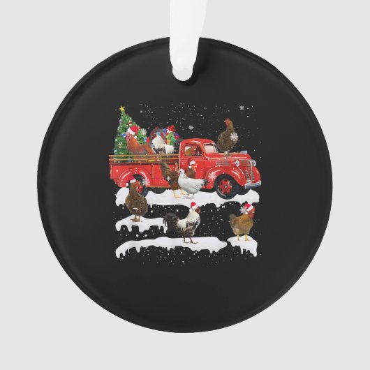 Chicken équitation Camion Rouge Noël Joyeux Noël (devant)