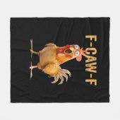 Chicken F-Caw-F Funny Trendy Fleece Deken (Voorkant (Horizontaal))