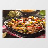 Chicken Fajitas Mexican Restaurant Food Afbeelding Raamsticker (Vel)
