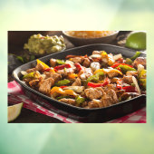 Chicken Fajitas Mexican Restaurant Food Afbeelding Raamsticker (Vel 3)